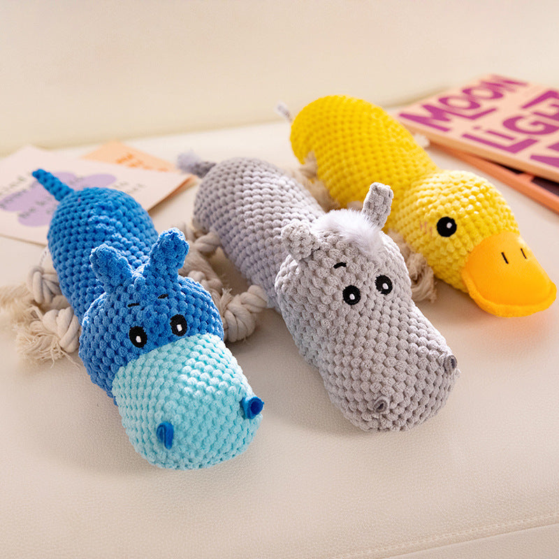 Durable Plush Dog Toy with Sound